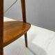 Art Deco floor lamp with milky glass and side table, Thonet, 1950s – Czechoslovakia
