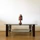 Coffee table 70 double smoked glass tray