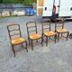 4 Louis XV style chairs in solid oak