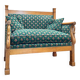 19th century Empire period cherry wood wall bench