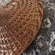 XXL mushroom lamp in woven rattan from the 70s