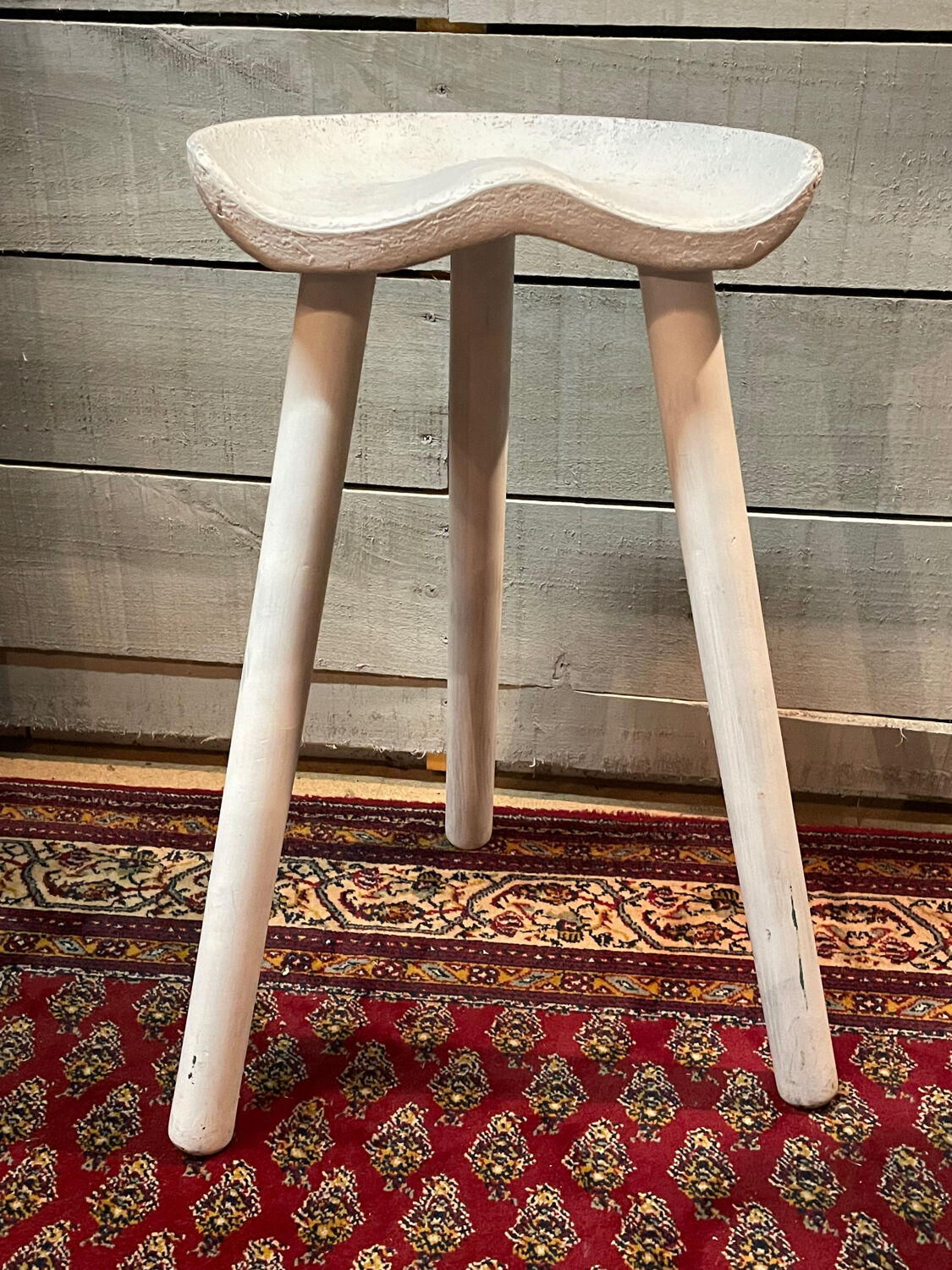 Vintage Scandinavian design tripod high stool
