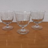 Vintage set of 5 glasses engraved on feet