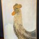 Large oil painting on canvas of a rooster signed Yves BOUGEARD.