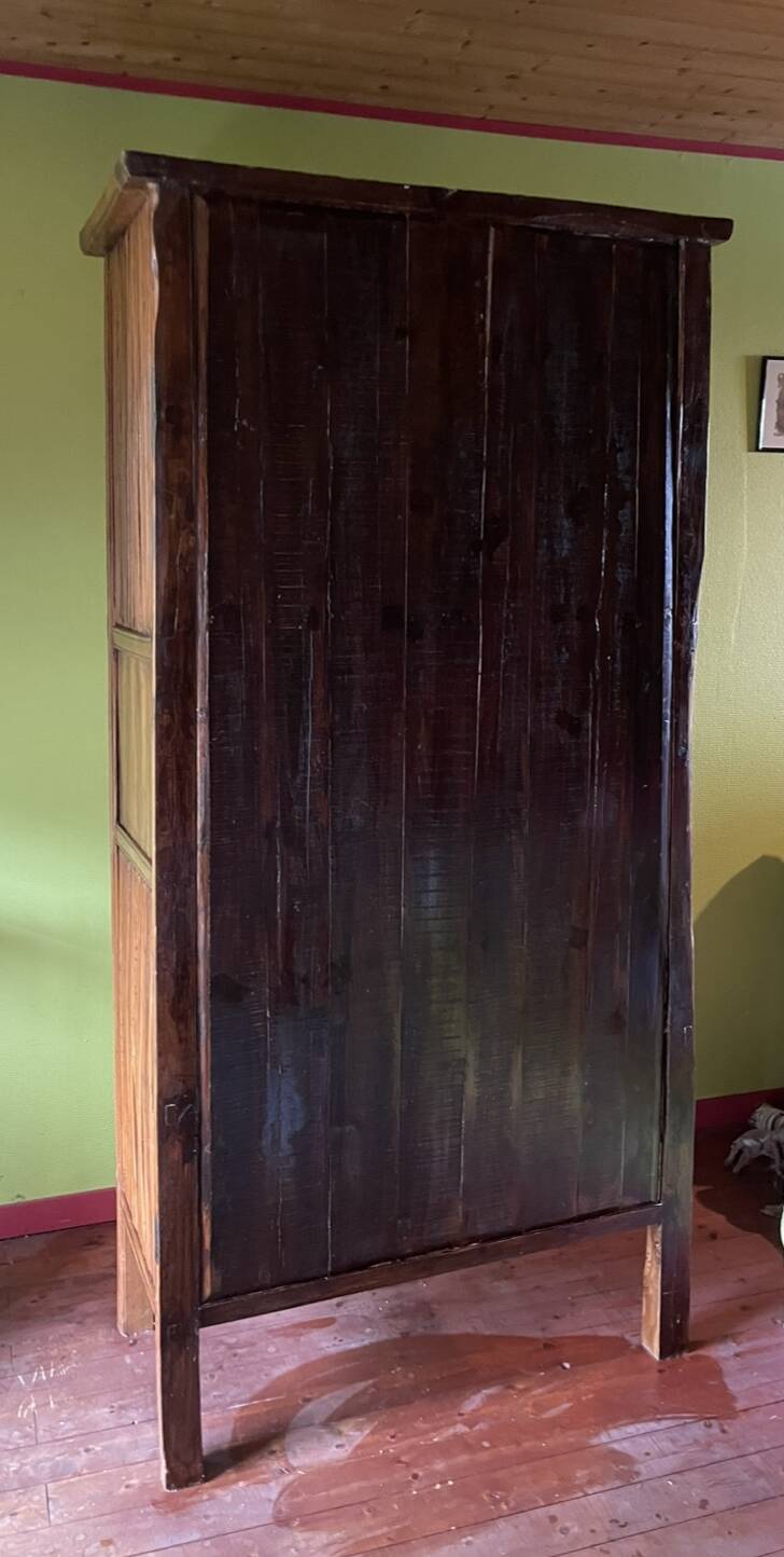 Chinese cabinet made of cypress wood and bamboo
