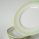 Set of 6 Tie & Dye green dessert plates, 1960