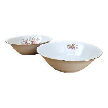 2 salad bowls MITTERTEICH Bavaria - vintage porcelain plate