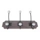 Wall coat rack in wood and porcelain