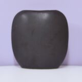 vase plat vintage noir mat