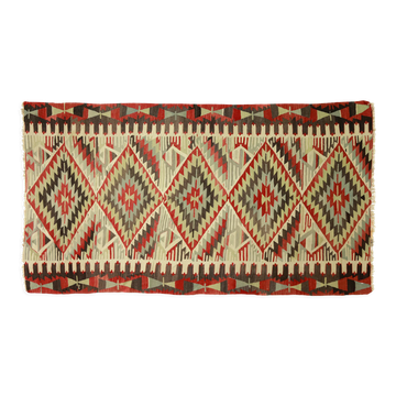 Anatolian handmade kilim rug 290 cm x 161 cm