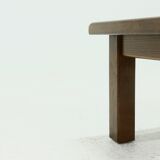 Solid Oak Brutalist Coffee Table 1970s