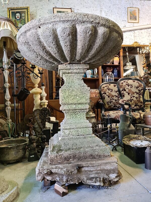 Large fountain stone bird bath