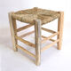 Tabouret minimaliste en bois et corde
