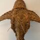 Vintage donkey head in raffia and wicker