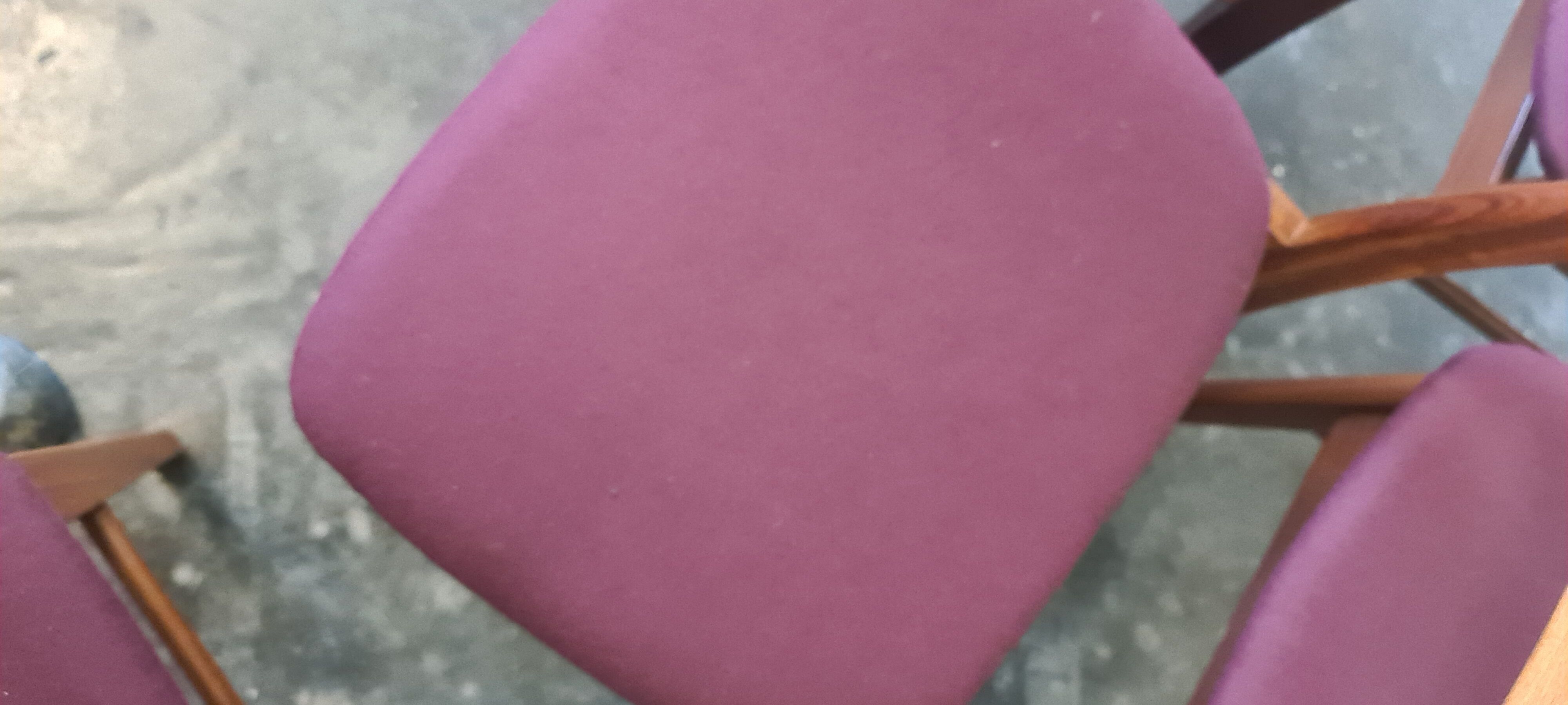 Set of six vintage teak dining chairs