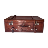 Large leather suitcase