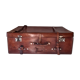 Large leather suitcase