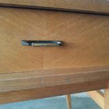 Vintage wooden compass foot bedside table