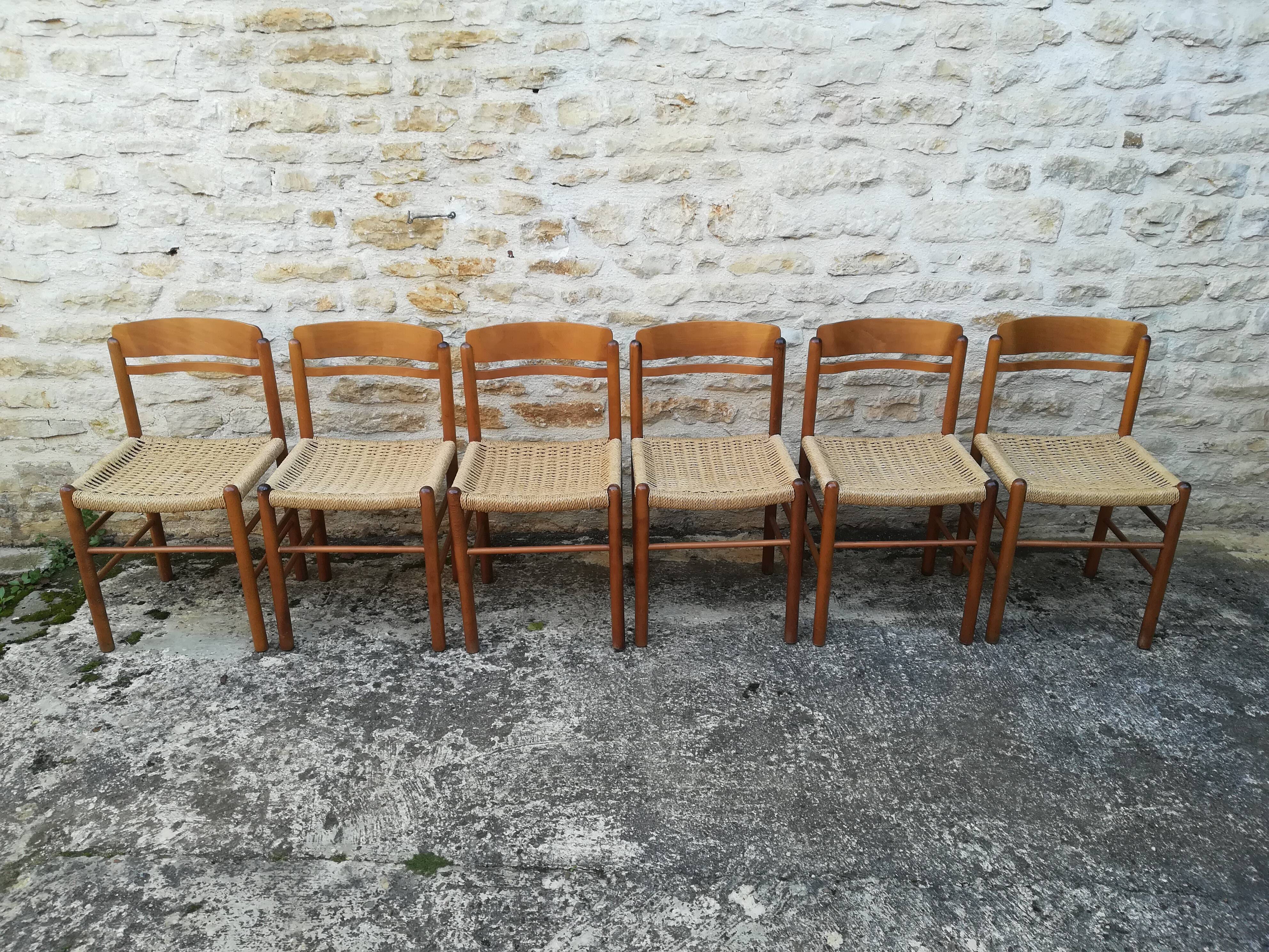 6 rope seated chairs