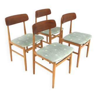 Set of 4 Scandinavian teak chairs, Sweden, 1960