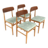 Set of 4 Scandinavian teak chairs, Sweden, 1960