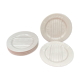 Lot de six assiettes asperges couleur rose pâle en porcelaine dimension : D-25cm-