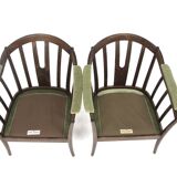 2 fauteuils en velours, Bröderna Andersson, Suède, 1960