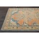 Vintage Turkish Hand-Knotted Wool Cotton Orange Runner Rug  118x304