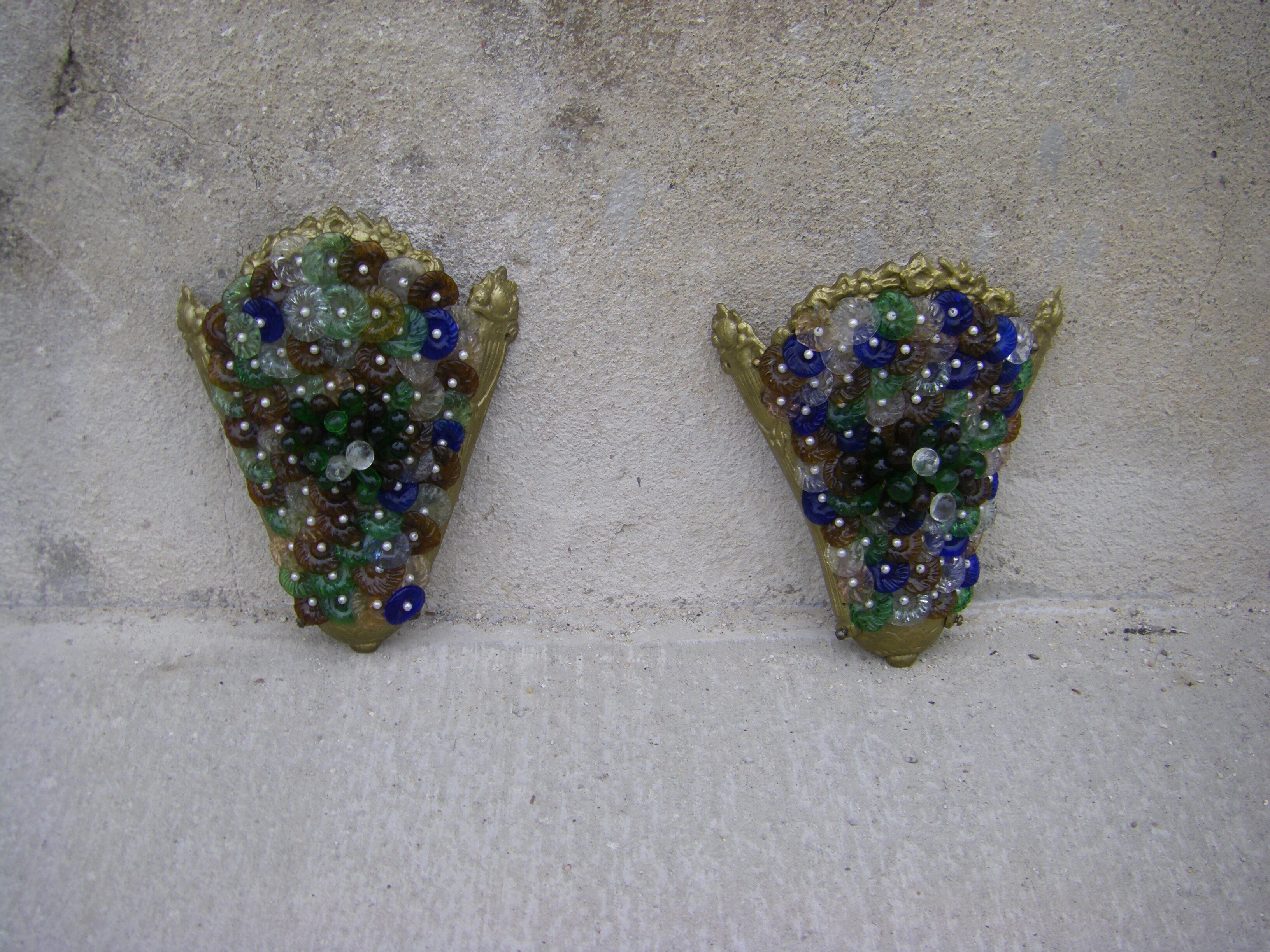 Pair of Murano glass sconces