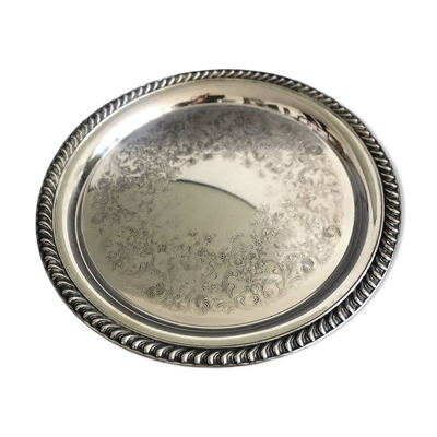 Plateau en argent WM. Rogers diamètre 26 cm comme neuf