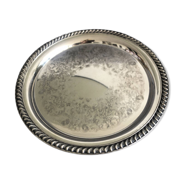 Plateau en argent WM. Rogers diamètre 26 cm comme neuf