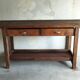 Ancien établi 2 tiroirs grand modèle