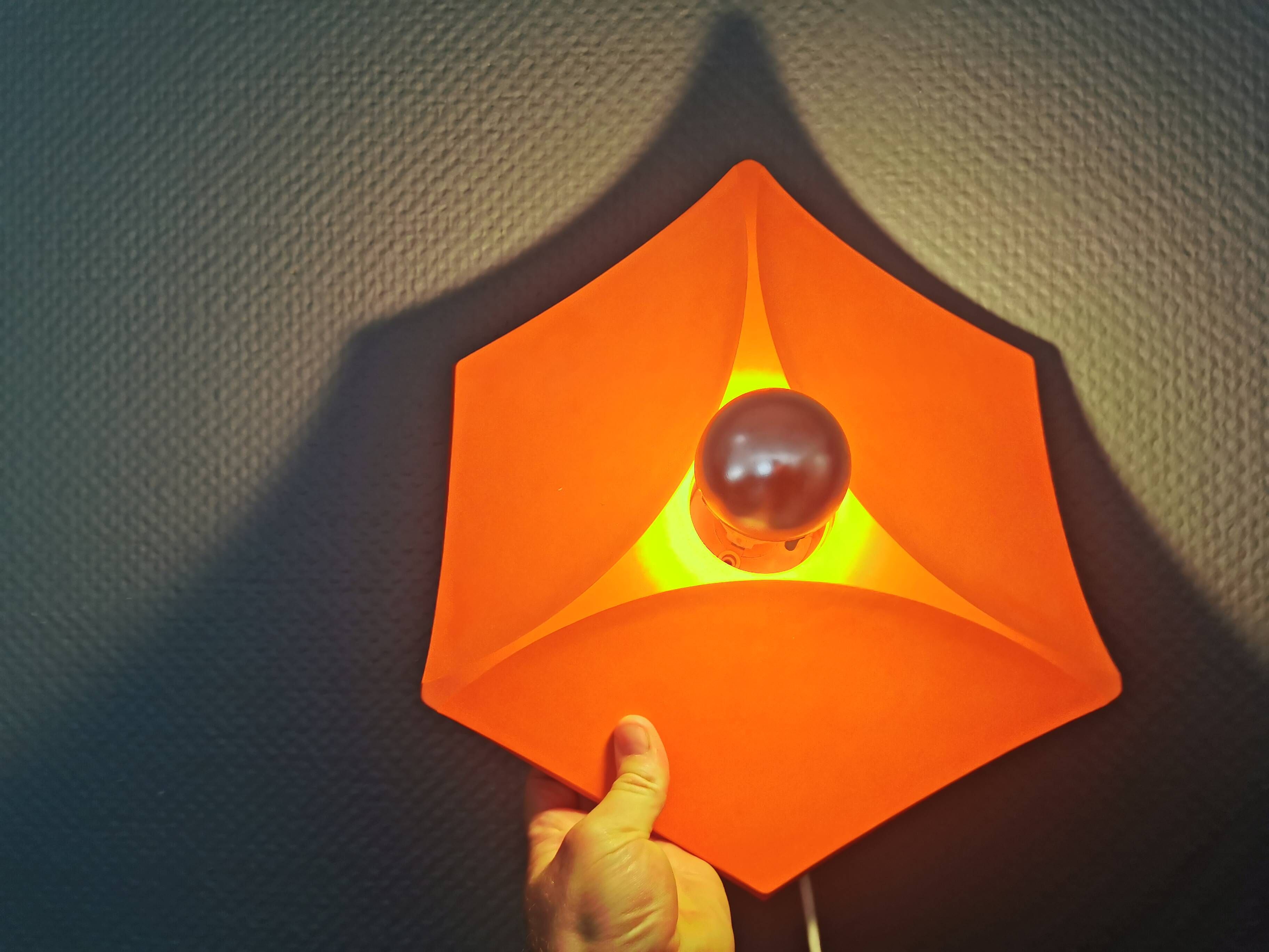A set of rare wall lamps from Hoffmeister, Germany, 1970s. Model 35060.
