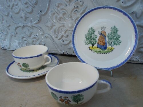 2 cups tea or chocolate St Clément decoration characters