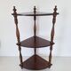 1970s wooden corner shelf