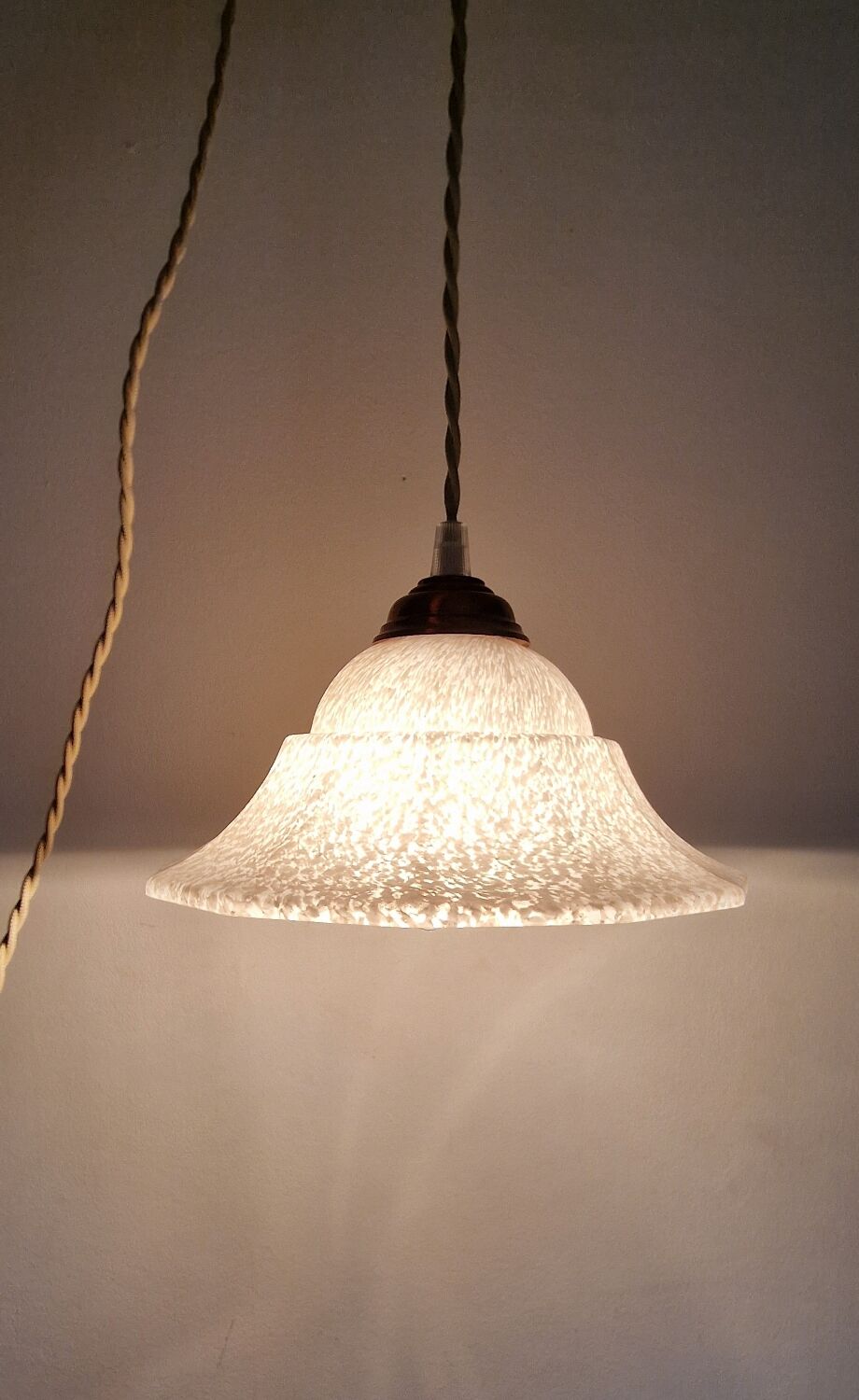 Art Deco Clichy glass pendant lamp