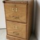 Wooden filing cabinet with 2 drawers - vintage trade furniture 1950