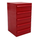 Red 5-drawer cabinet model “4601” by Simon Fussell for Kartell, 1970