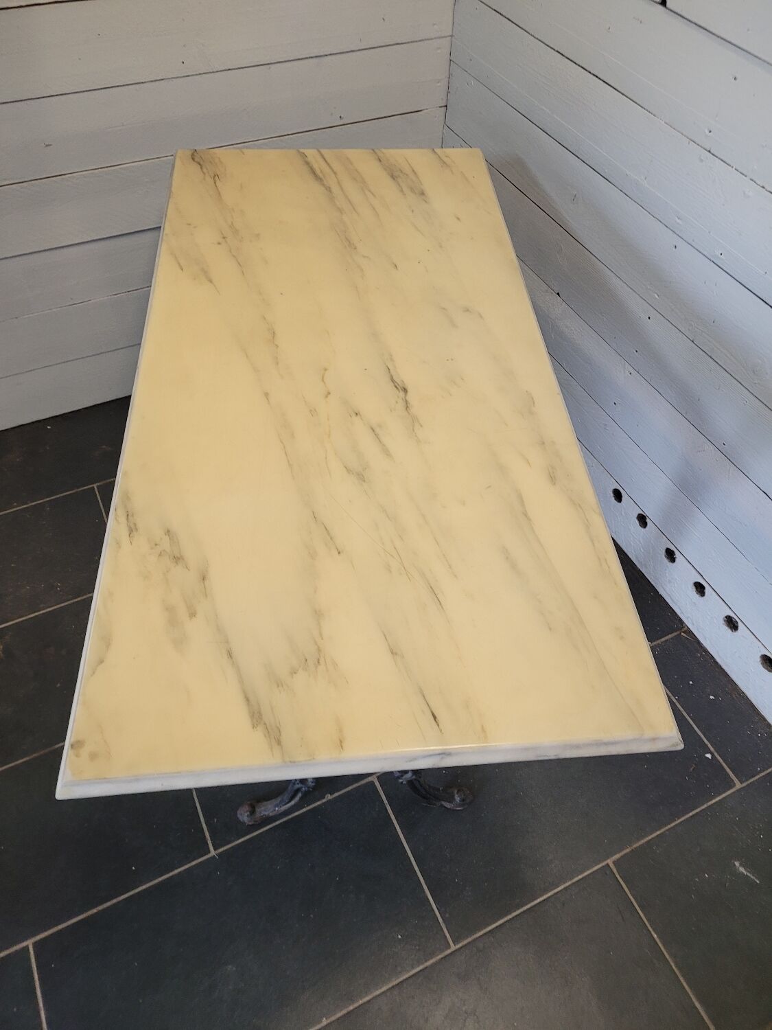 Bistro table with marble top