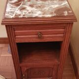 Bedside table with marble top