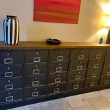 Meuble industriel ancien 24 clapets