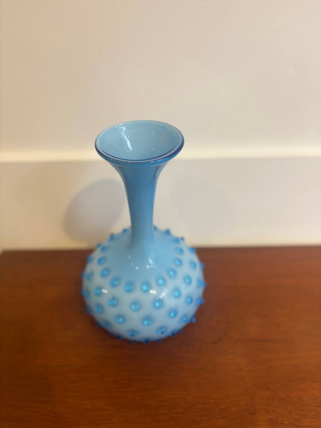 Vase en opaline florentine turquoise