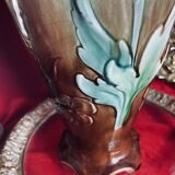 Vase ancien Art Nouveau en barbotine Auguste de Bruyn Lille Fives
