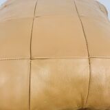 Vintage patchwork leather cushion