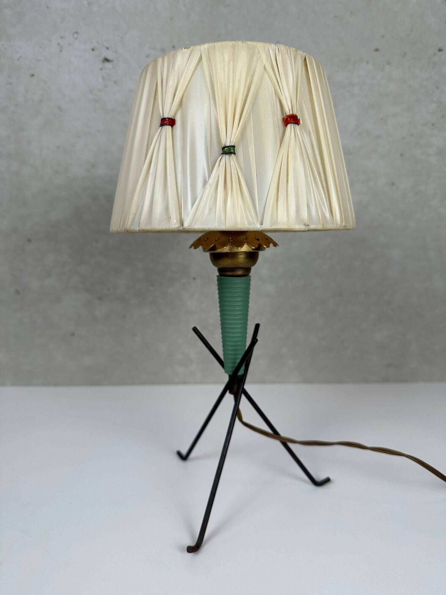 Vintage French tripod lamp