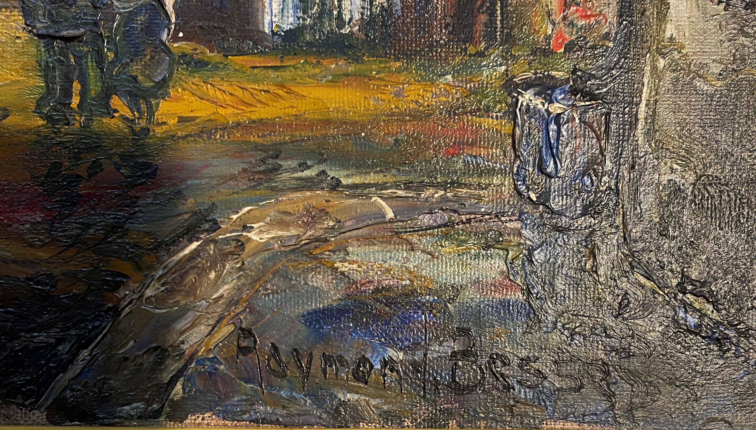 Painting, oil on canvas, Landscape on the island of St Denis by Raymond Besse.