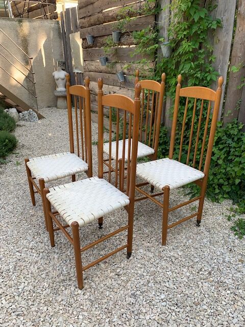 Lot de 4 chaises Roche Bobois années 80