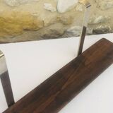 Vintage wall shelf, hanging, metal and wood