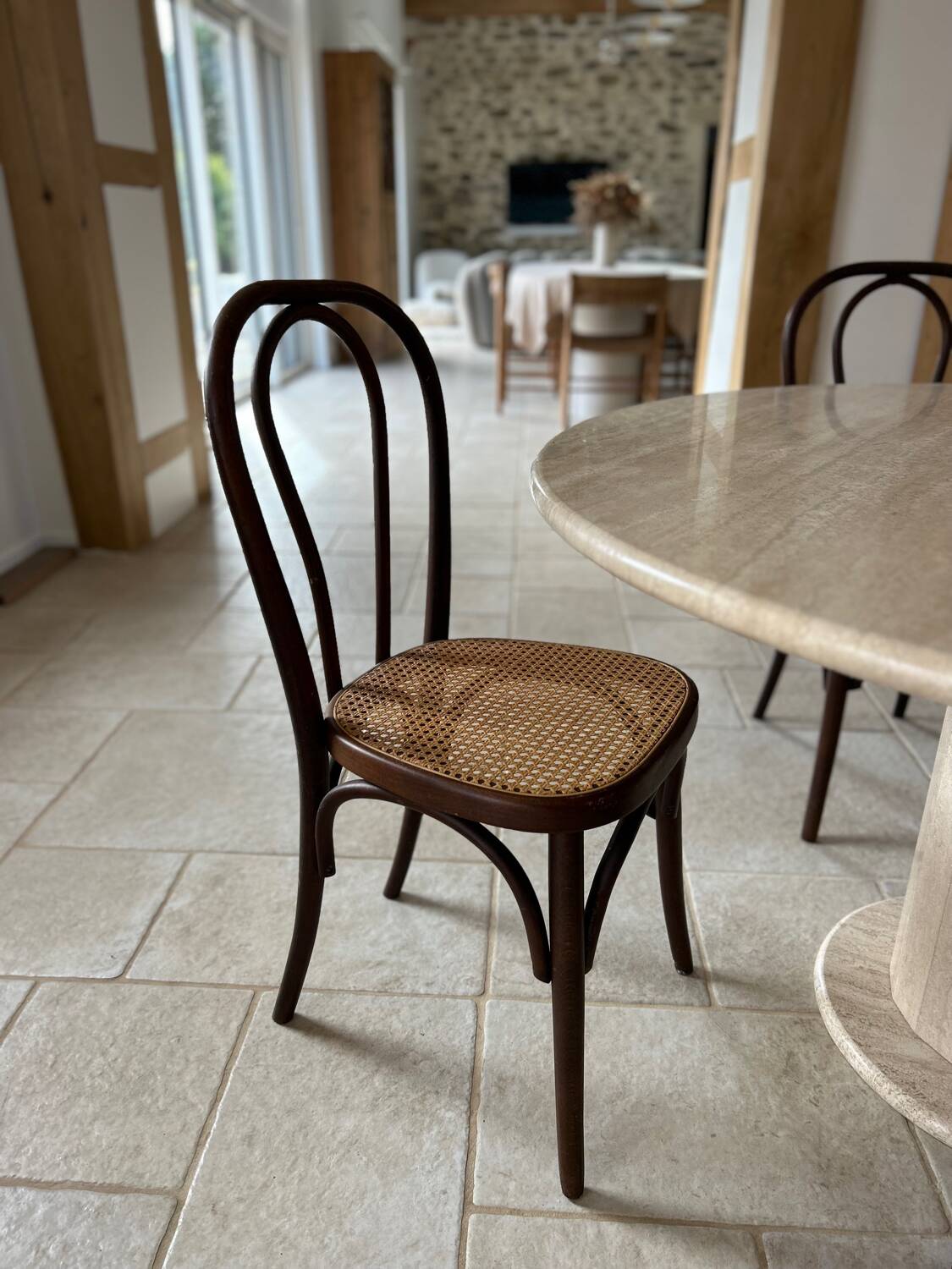 Vintage cane bistro chairs