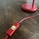 Desk lamp or bedside table vintage 80s red
